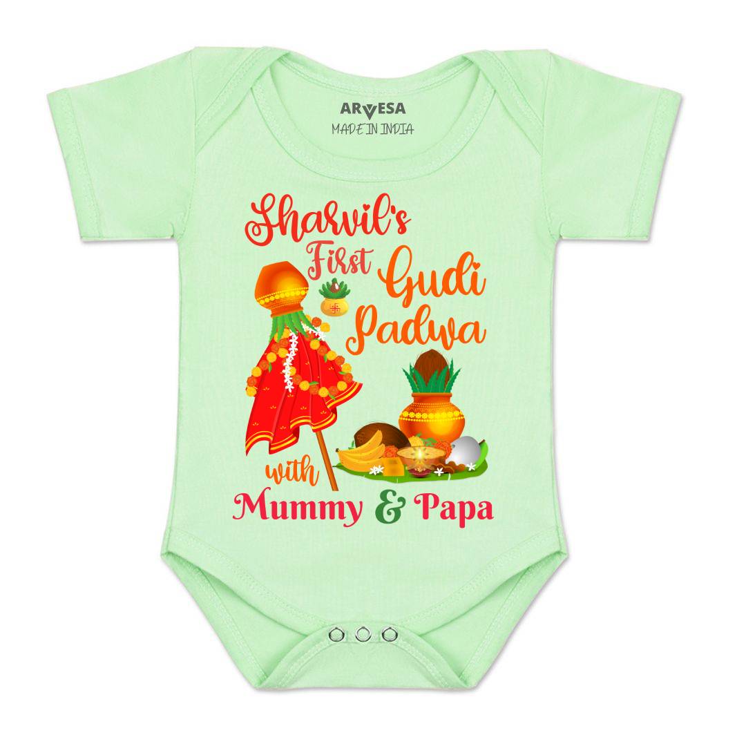 Arvesa My First Gudi Padwa  Baby Boy & Girl Dress