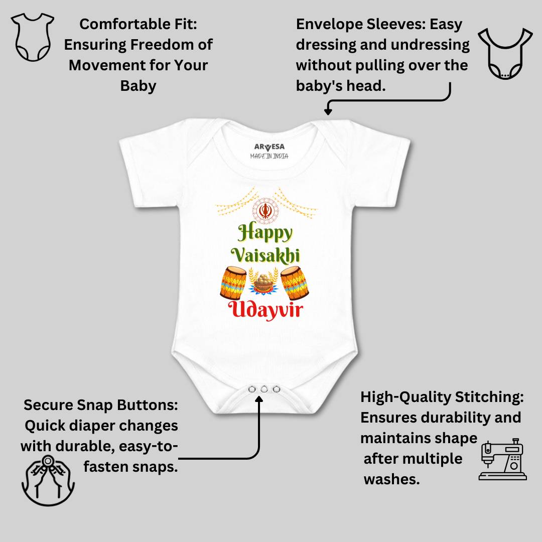 Arvesa Happy Baisakhi  Baby Boy & Girl Dress