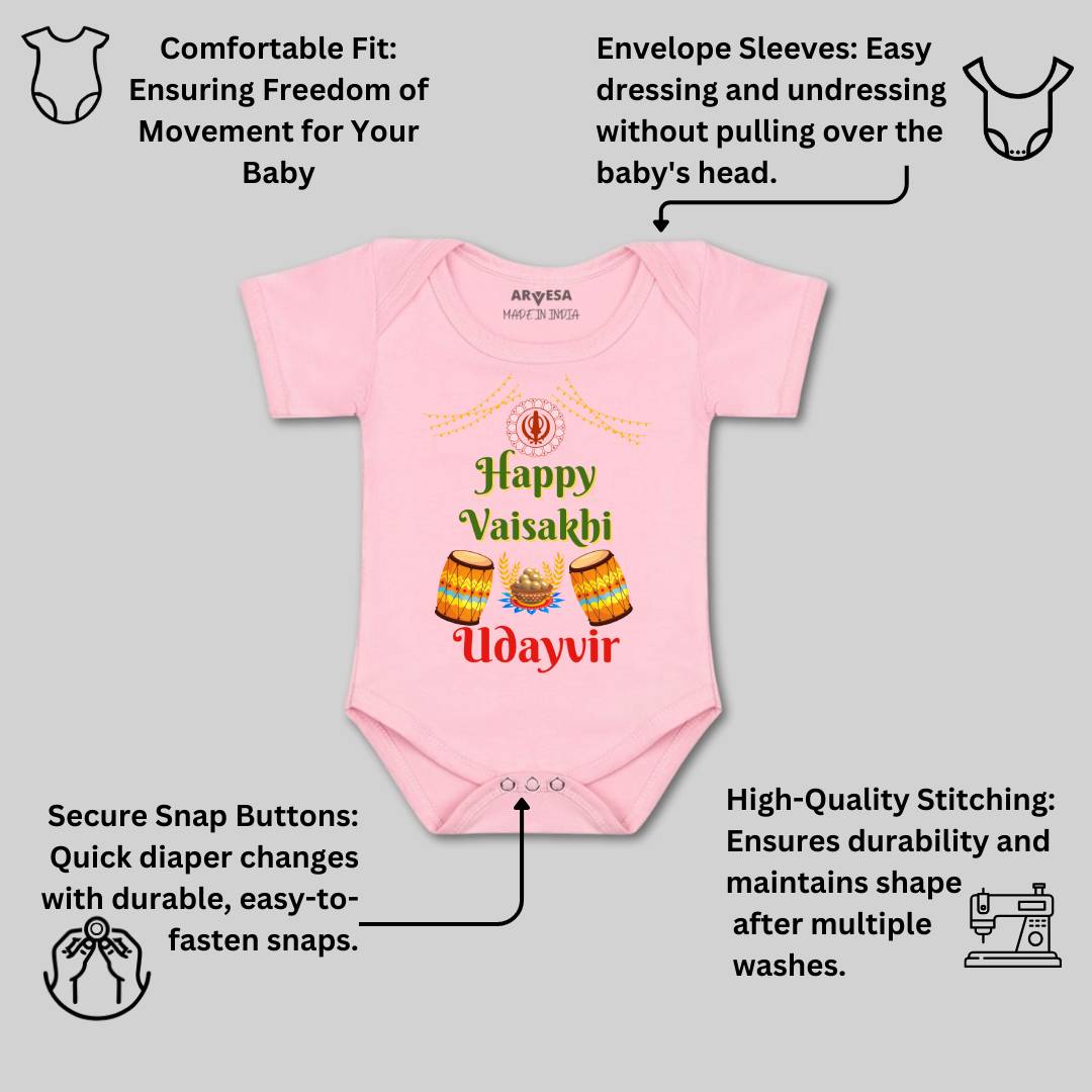 Arvesa Happy Baisakhi  Baby Boy & Girl Dress