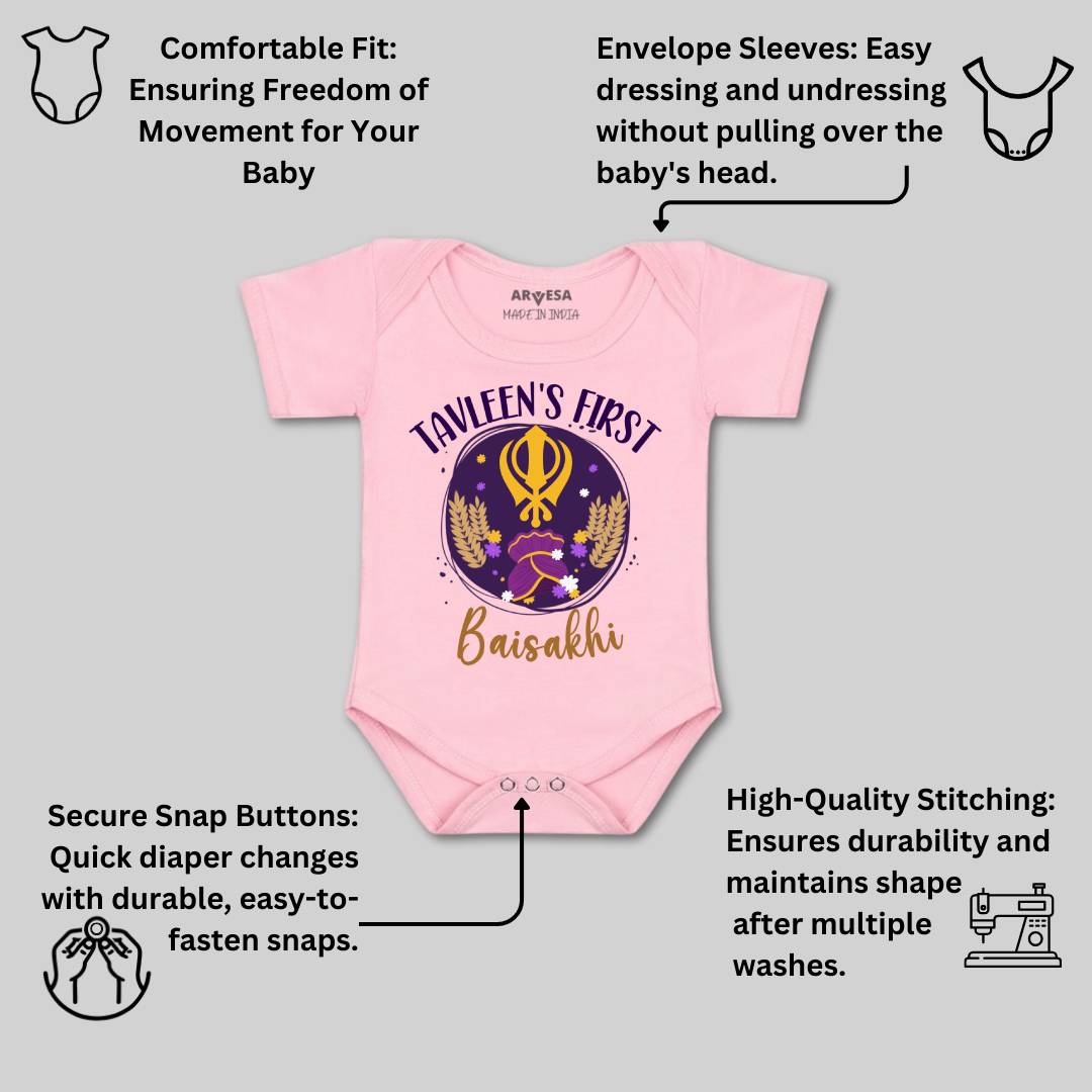 Arvesa My First Baisakhi  Baby Boy & Girl Dress