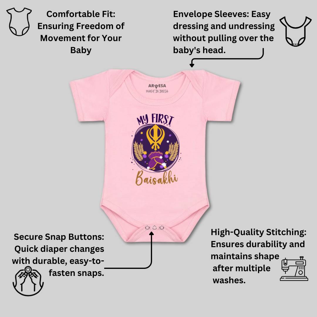 Arvesa Design-832 Baisakhi My First Baby Boy and Baby Girl Dress .