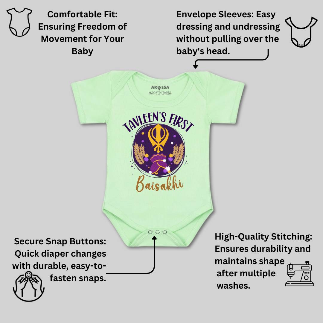Arvesa My First Baisakhi  Baby Boy & Girl Dress
