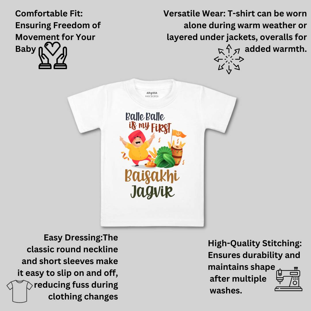 Arvesa Happy Baisakhi  Baby Boy & Girl Dress