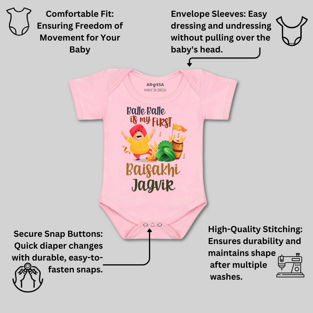 Arvesa Happy Baisakhi  Baby Boy & Girl Dress