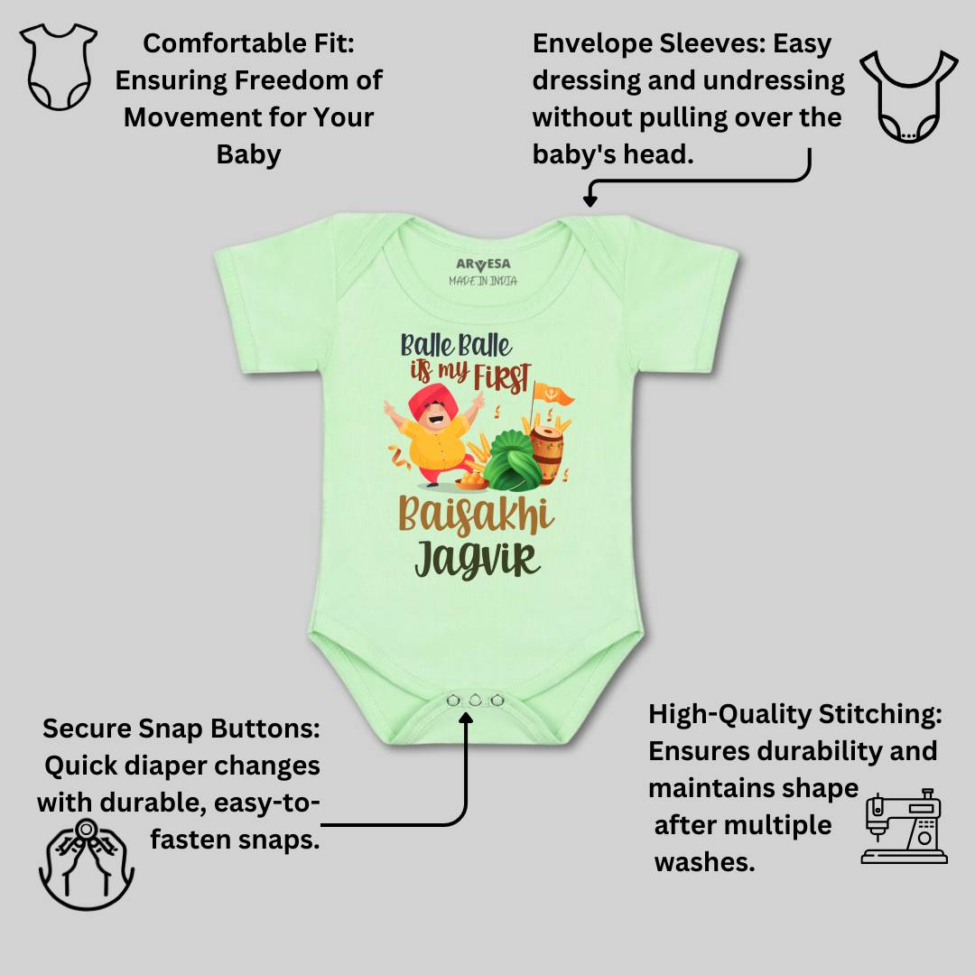 Arvesa Happy Baisakhi  Baby Boy & Girl Dress