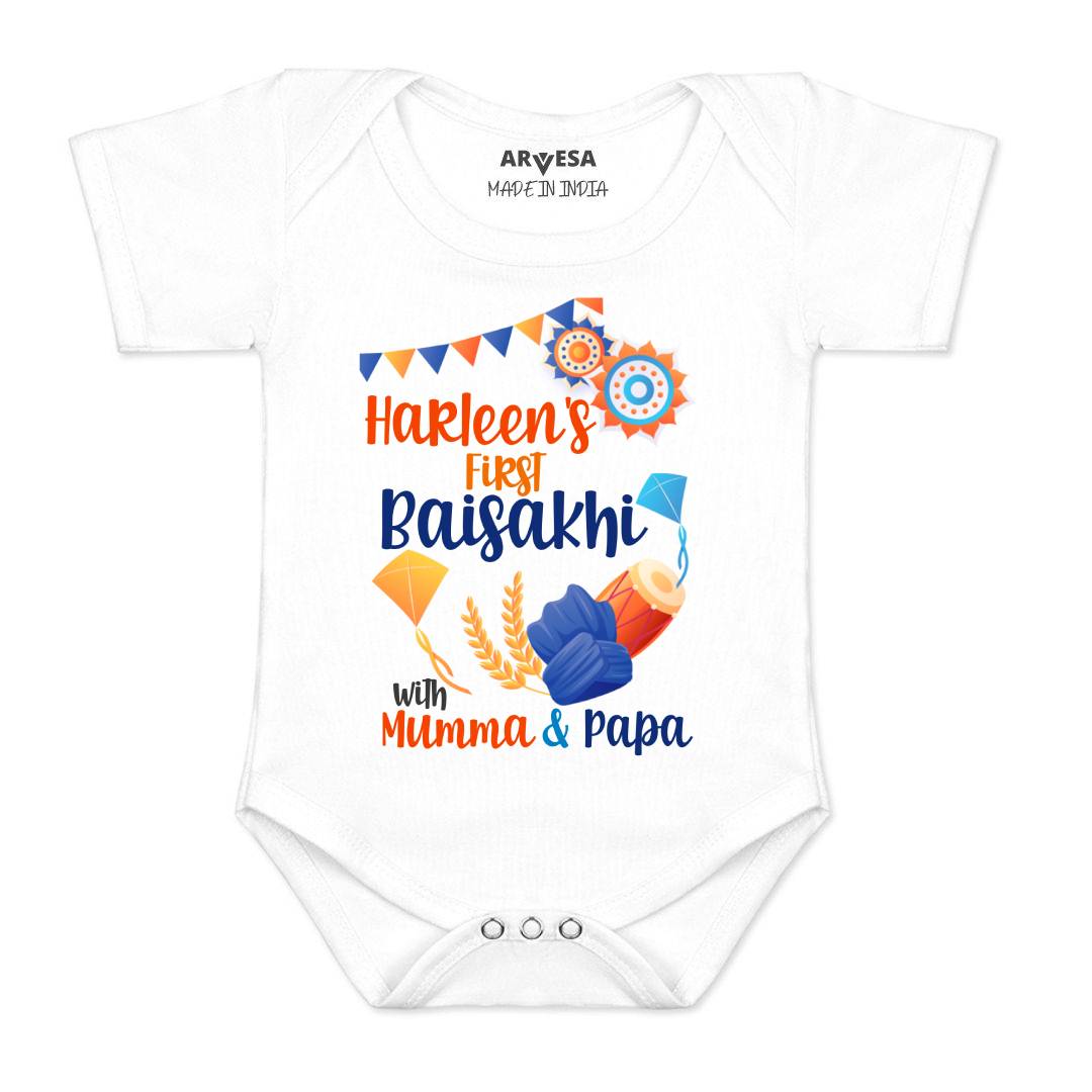Arvesa My First Baisakhi  Baby Boy & Girl Dress