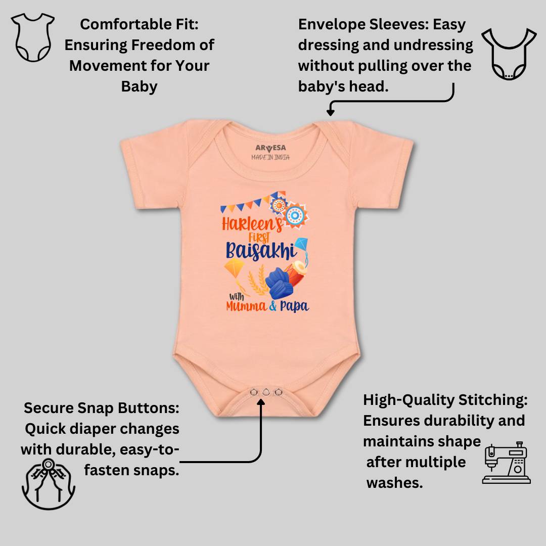 Arvesa My First Baisakhi  Baby Boy & Girl Dress