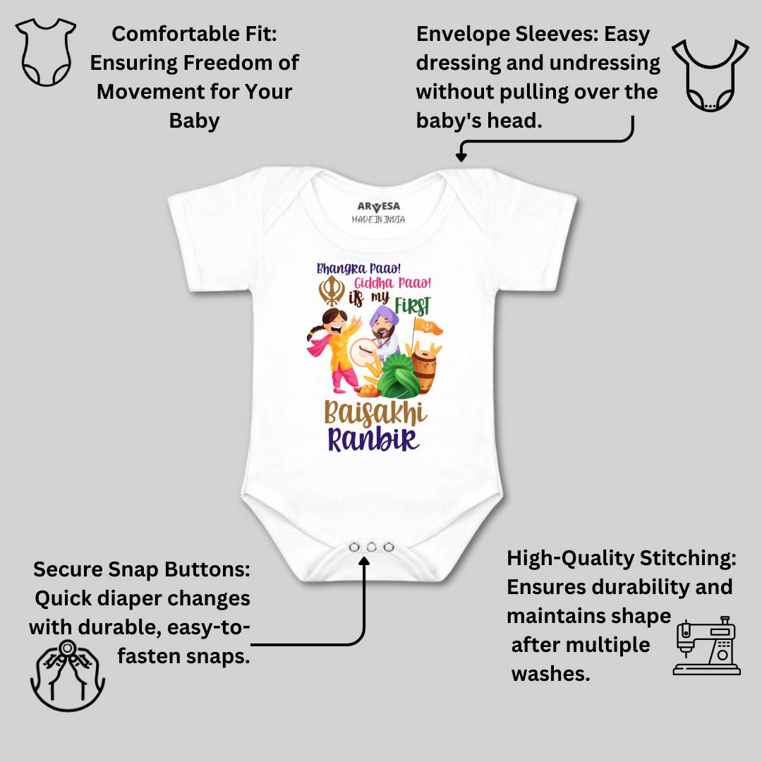 Arvesa My First Baisakhi  Baby Boy & Girl Dress