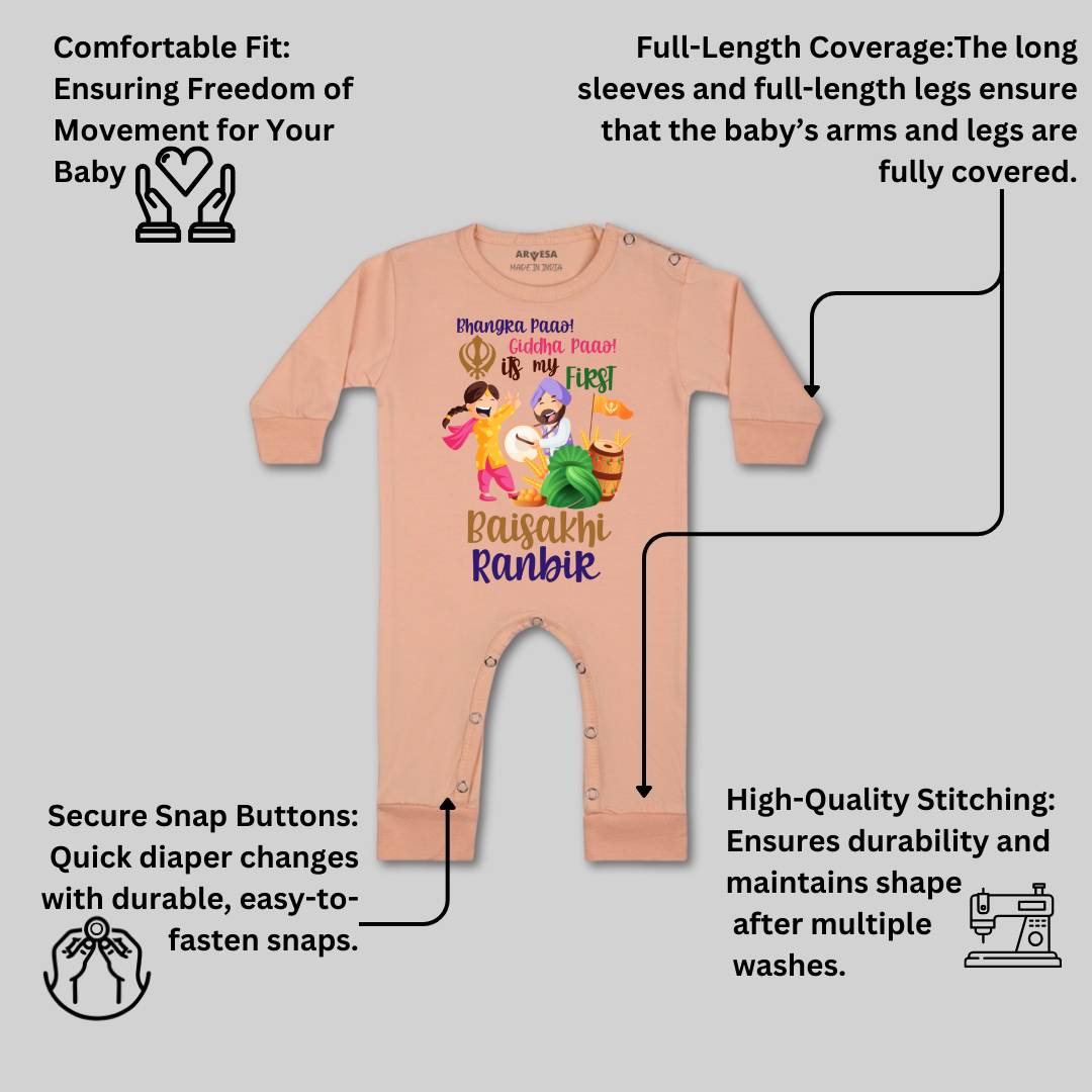 Arvesa My First Baisakhi  Baby Boy & Girl Dress