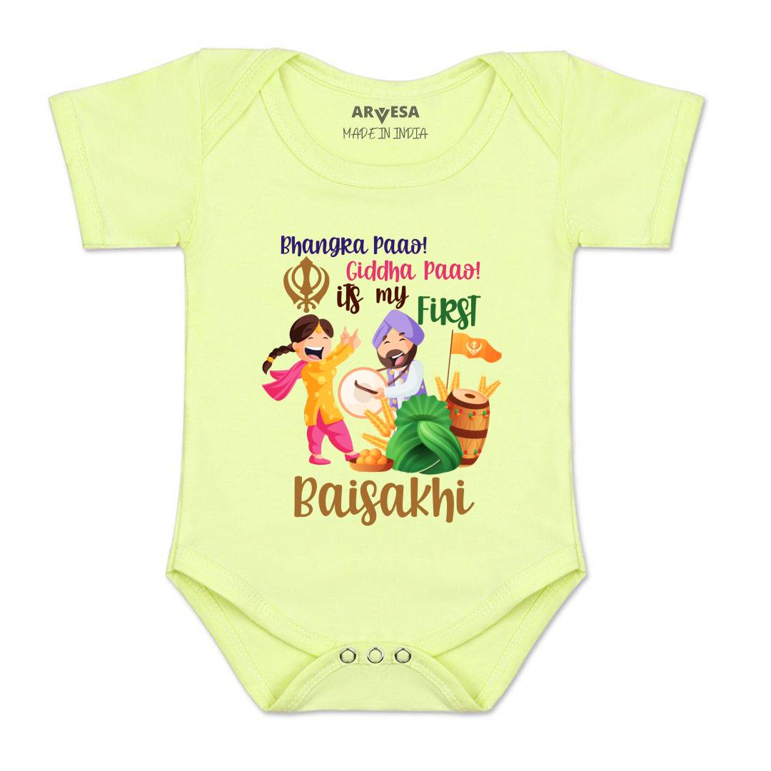 Arvesa Design-836 Baisakhi My First Baby Boy and Baby Girl Dress .