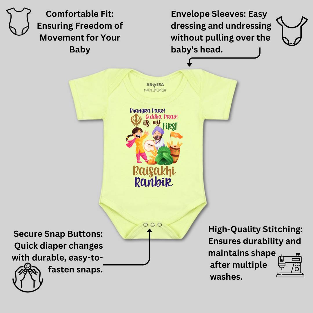 Arvesa My First Baisakhi  Baby Boy & Girl Dress