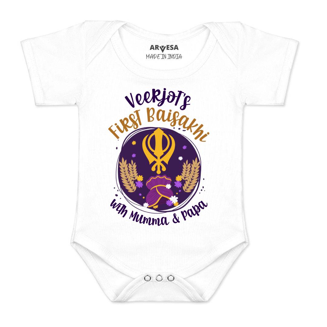 Arvesa My First Baisakhi  Baby Boy & Girl Dress