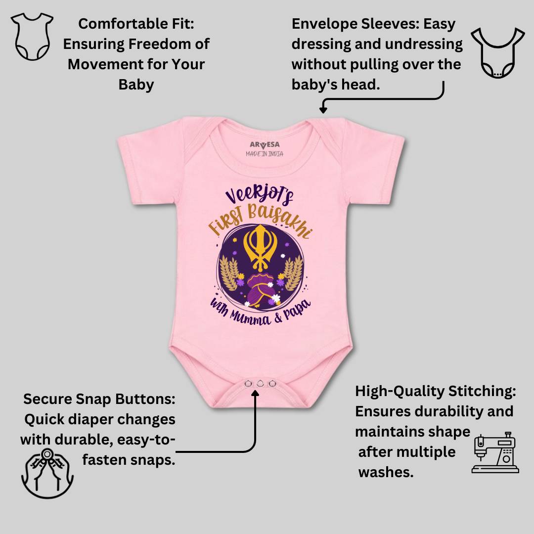 Arvesa My First Baisakhi  Baby Boy & Girl Dress