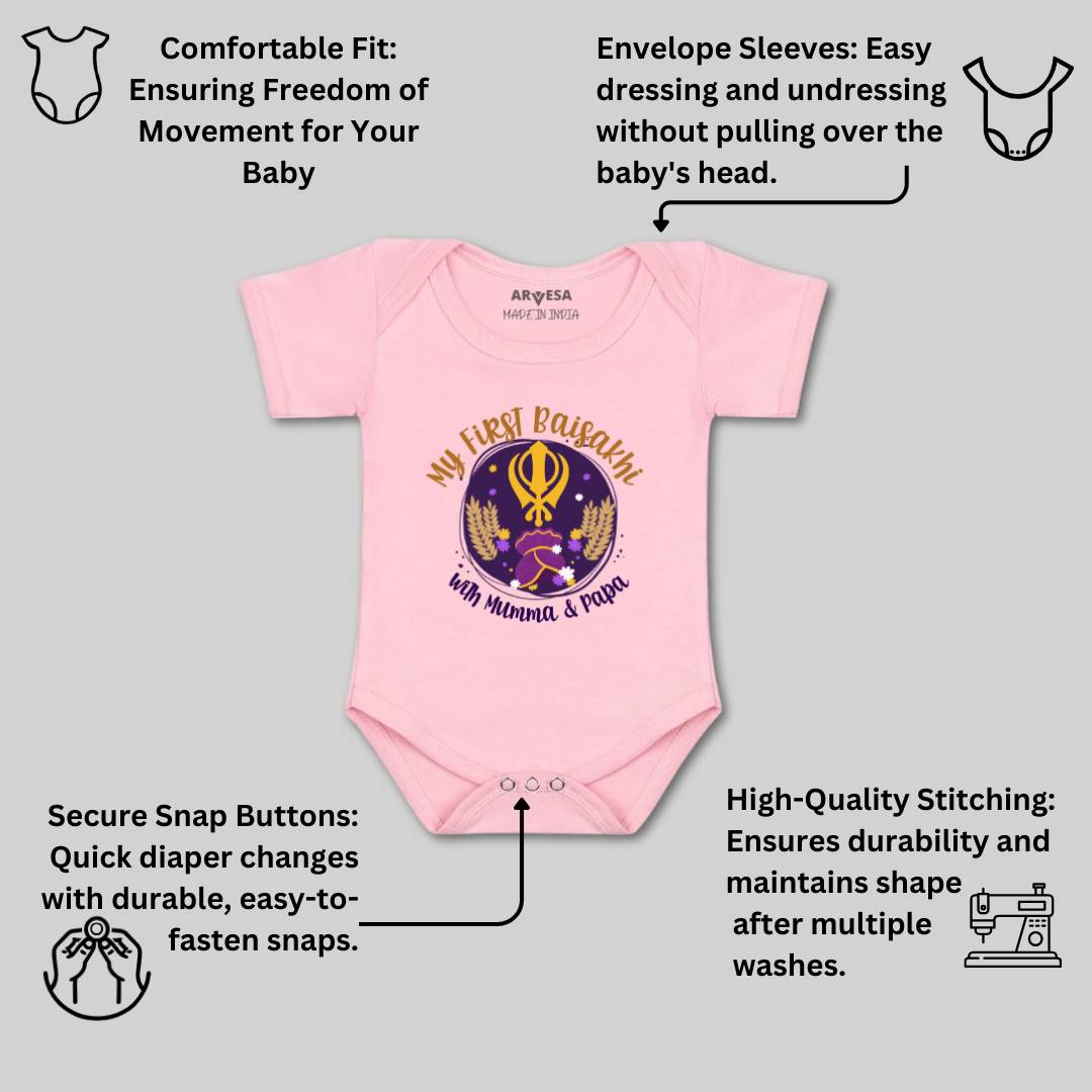 Arvesa Design-837 Baisakhi My First Baby Boy and Baby Girl Dress .
