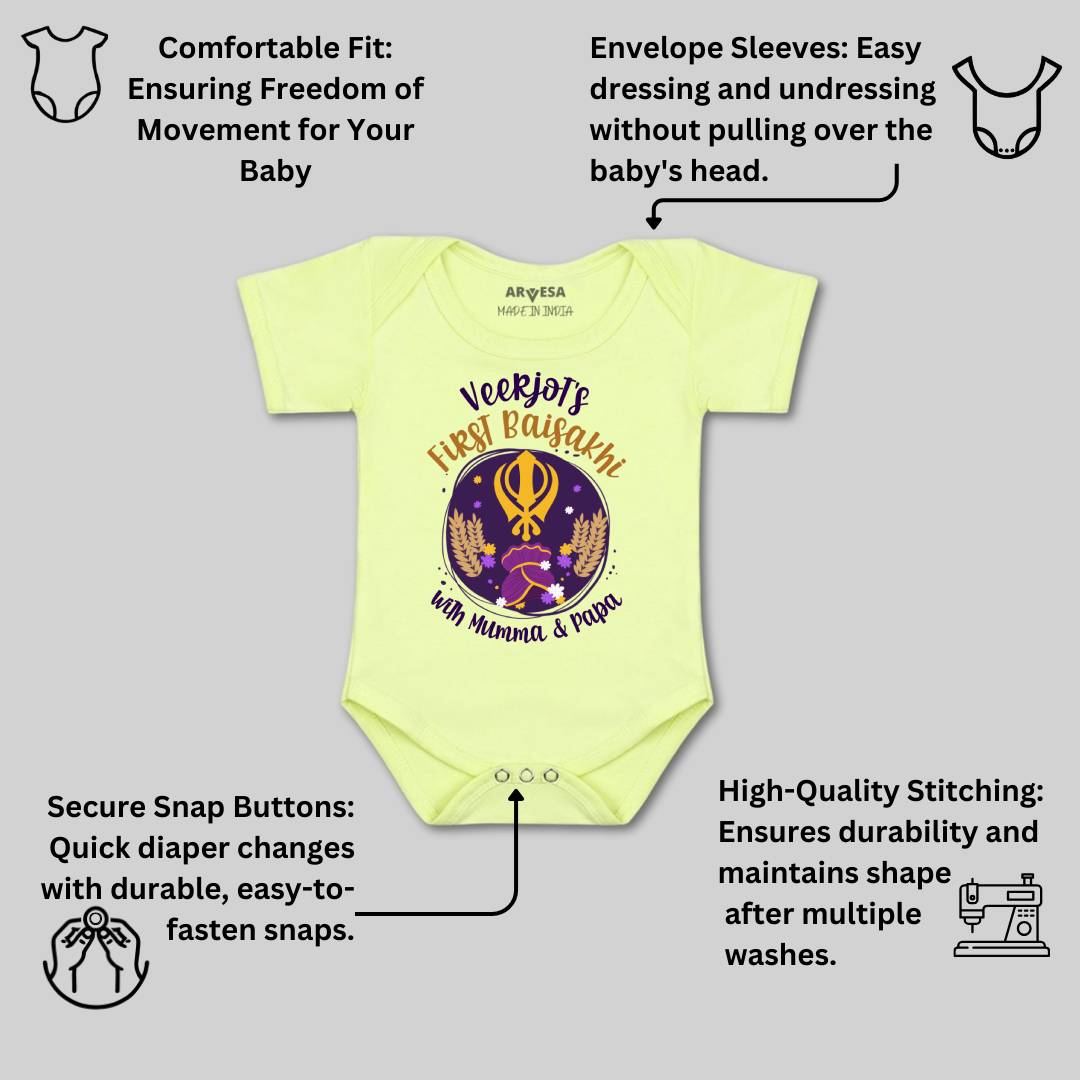 Arvesa My First Baisakhi  Baby Boy & Girl Dress