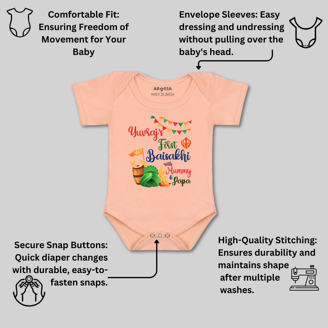 Arvesa My First Baisakhi  Baby Boy & Girl Dress