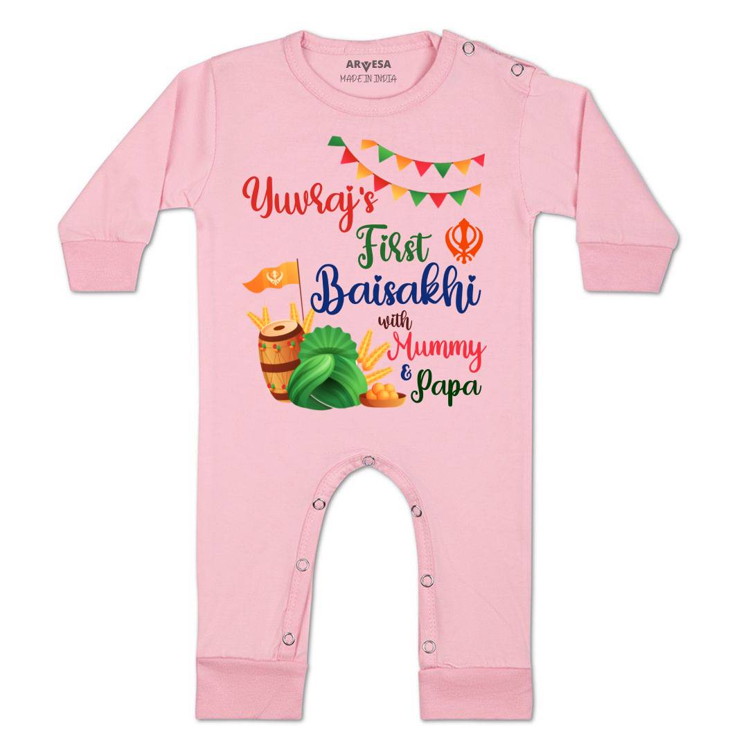 Arvesa My First Baisakhi  Baby Boy & Girl Dress