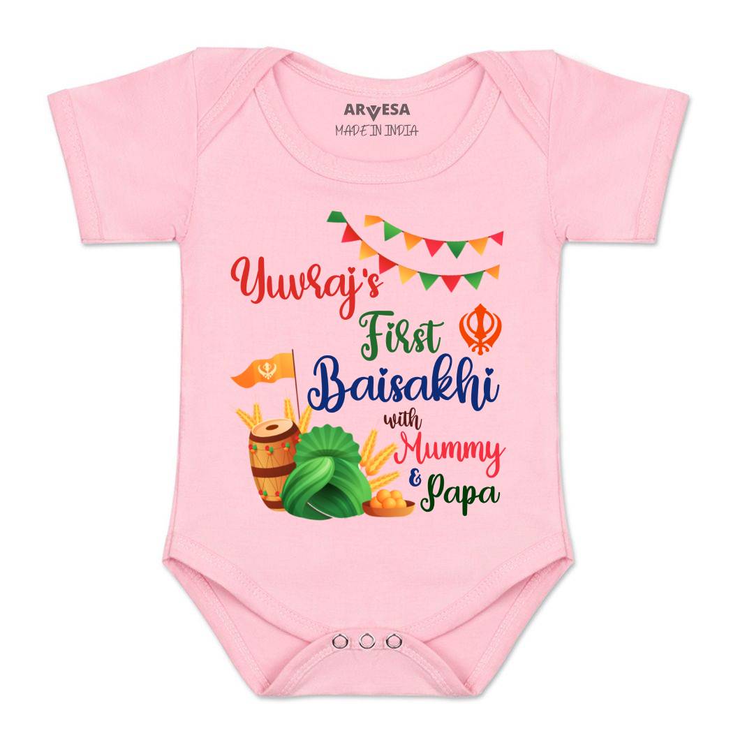 Arvesa My First Baisakhi  Baby Boy & Girl Dress