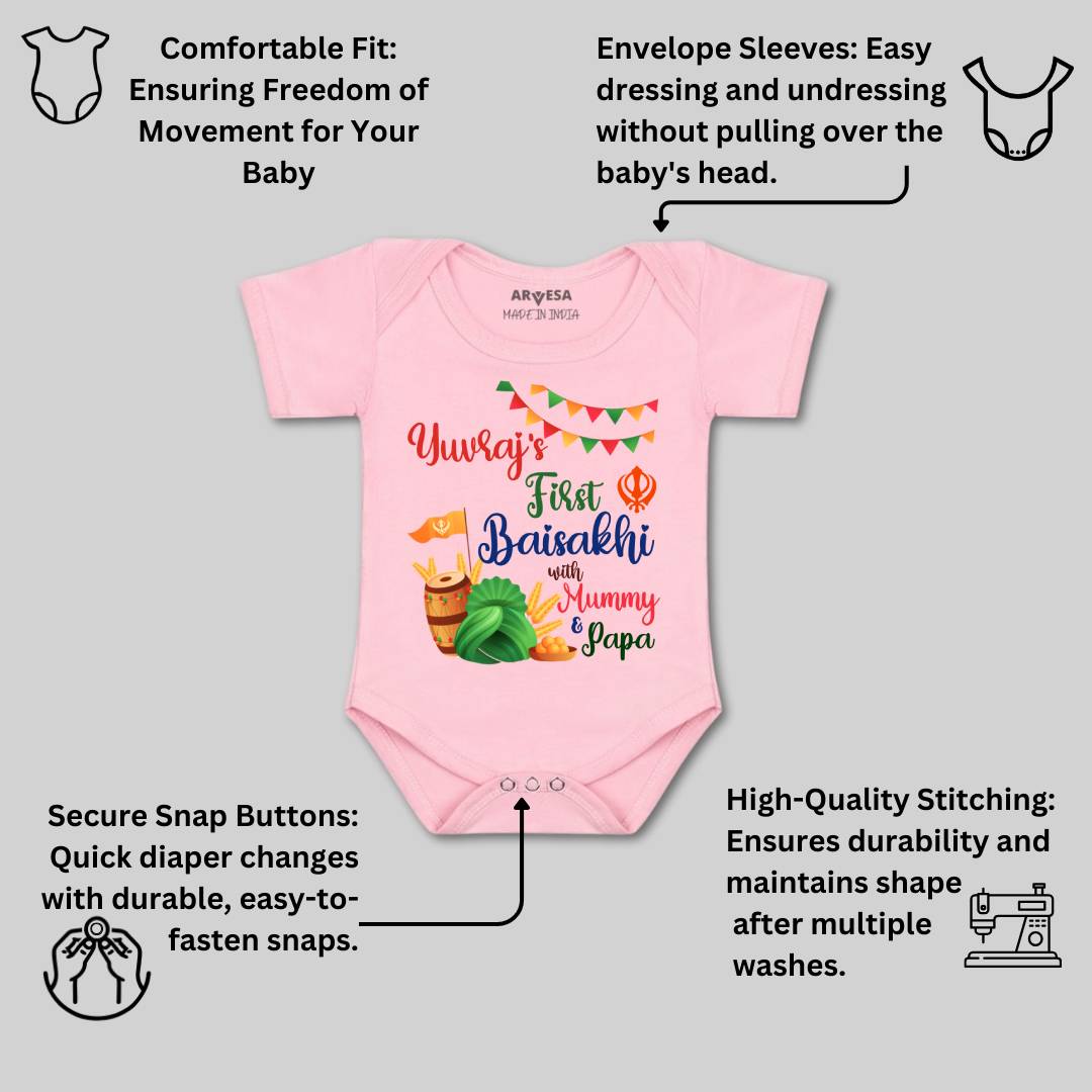 Arvesa My First Baisakhi  Baby Boy & Girl Dress