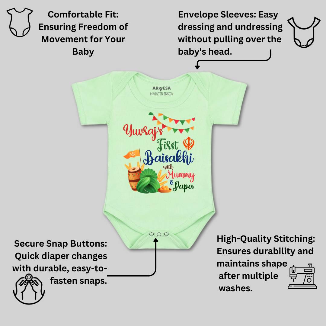 Arvesa My First Baisakhi  Baby Boy & Girl Dress