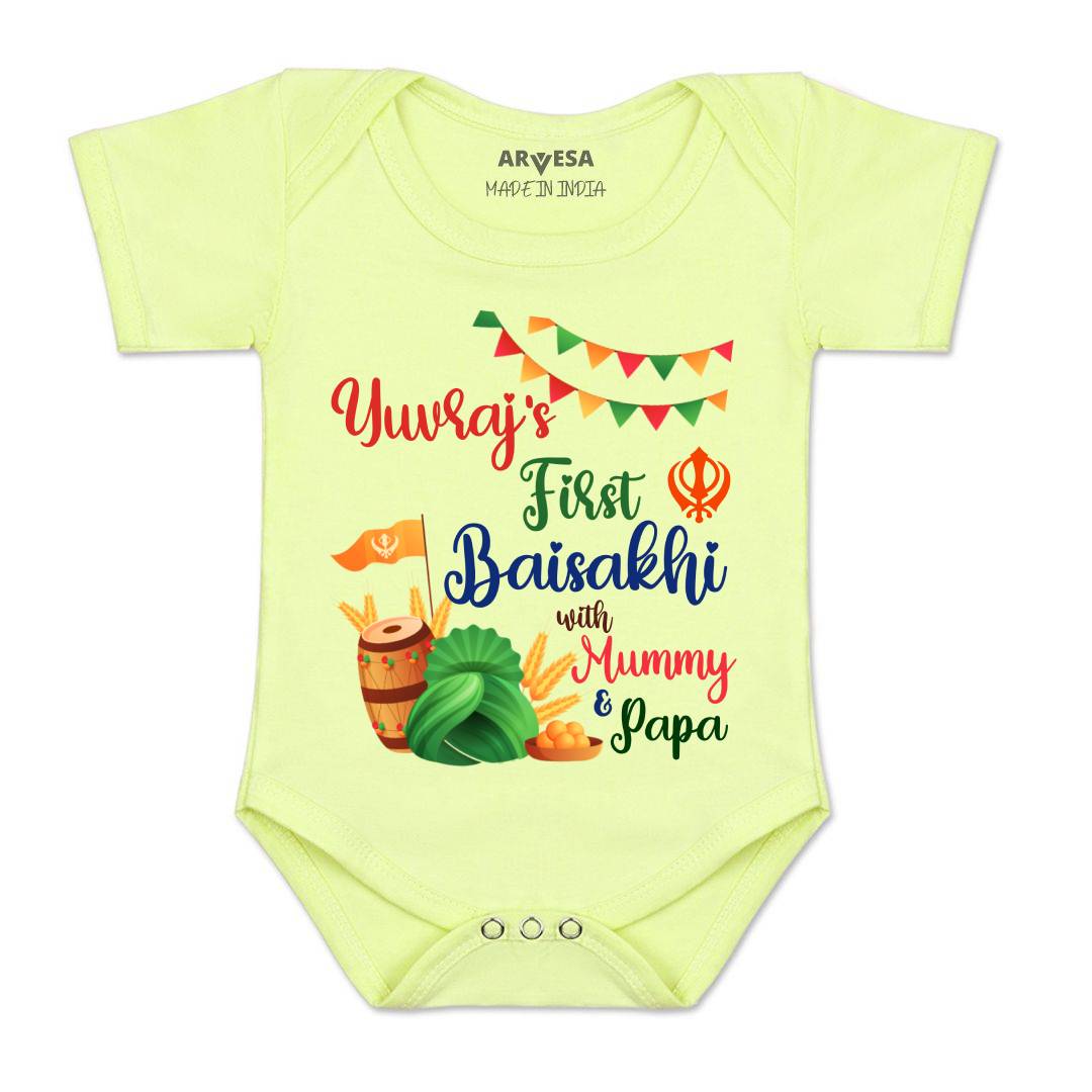Arvesa My First Baisakhi  Baby Boy & Girl Dress