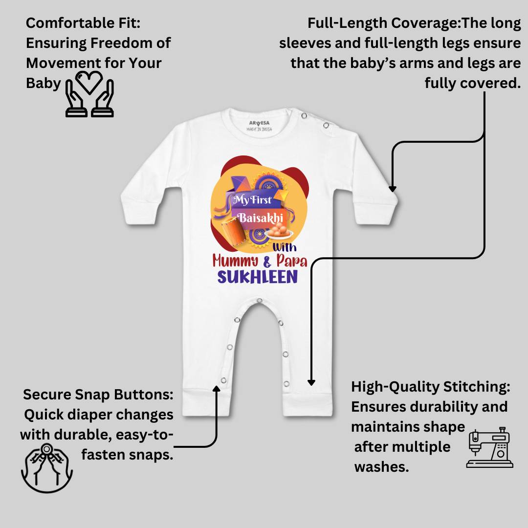 Arvesa My First Baisakhi  Baby Boy & Girl Dress