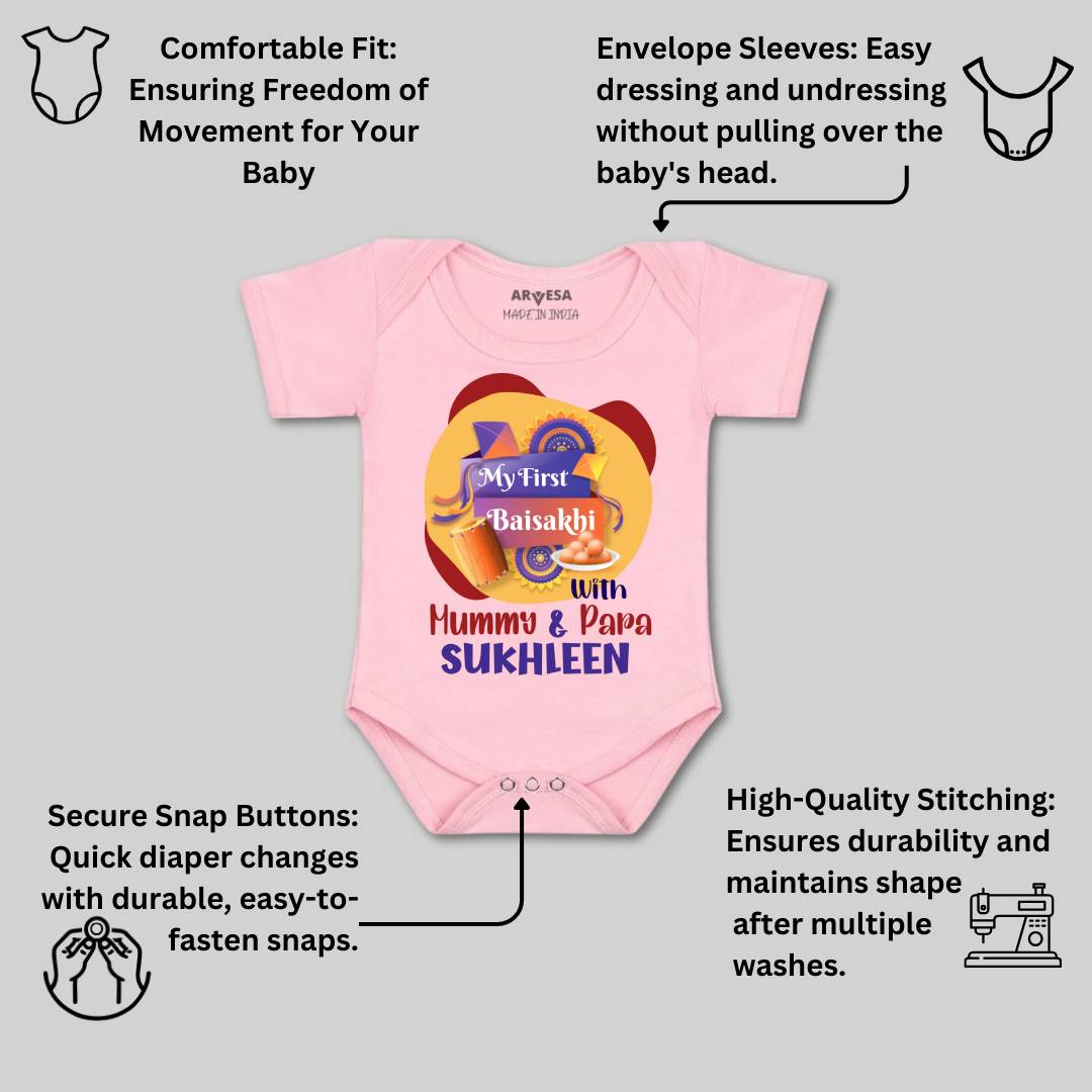 Arvesa My First Baisakhi  Baby Boy & Girl Dress