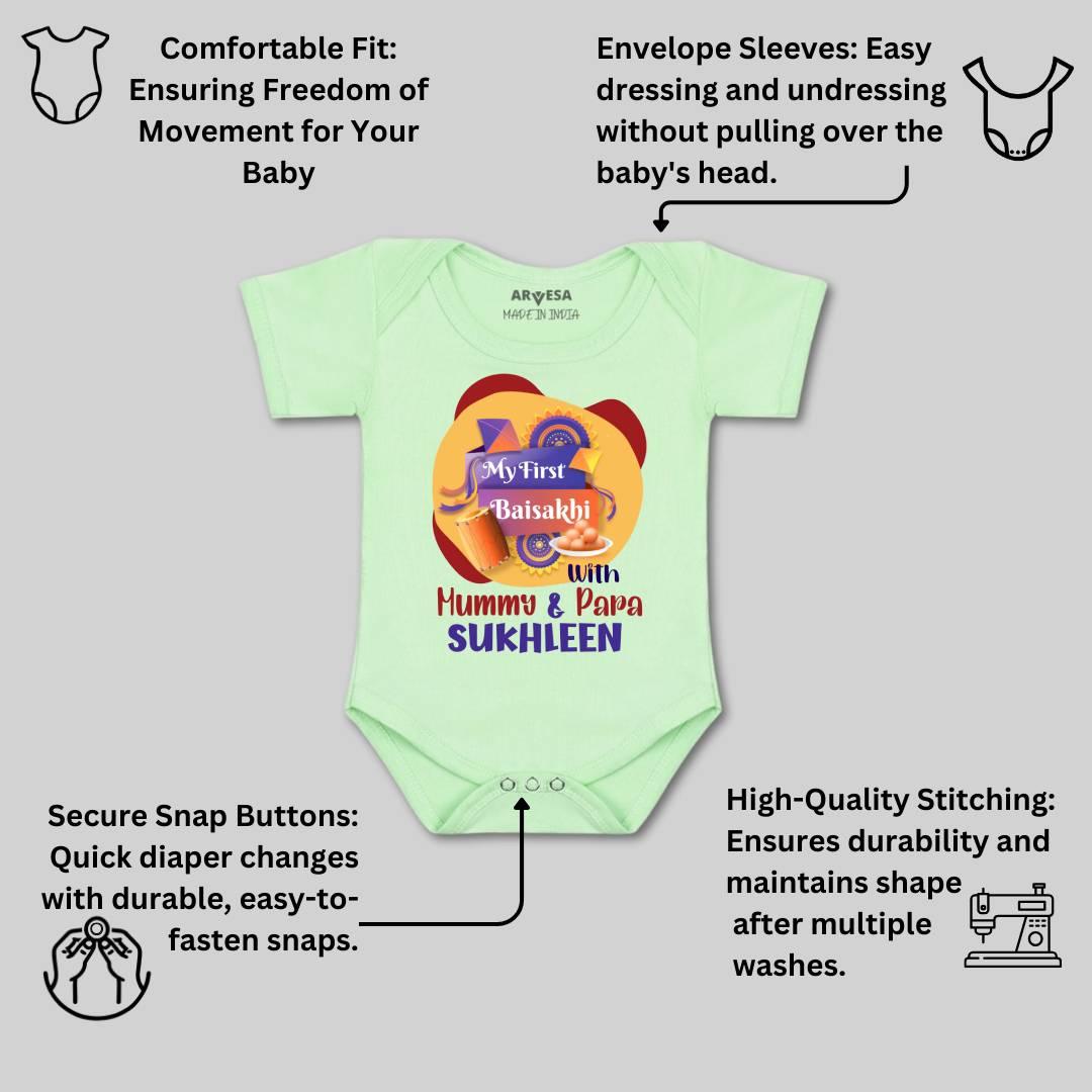 Arvesa My First Baisakhi  Baby Boy & Girl Dress