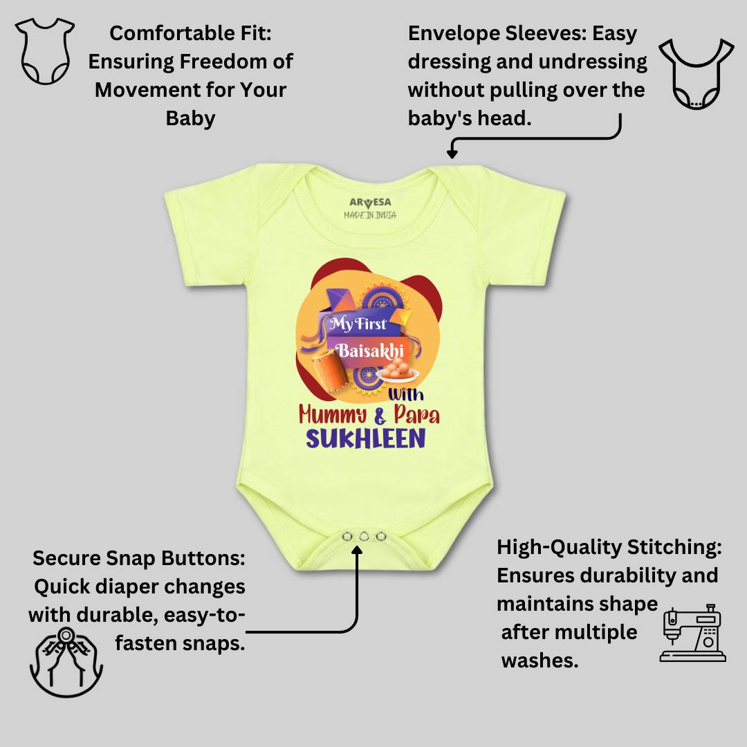 Arvesa My First Baisakhi  Baby Boy & Girl Dress