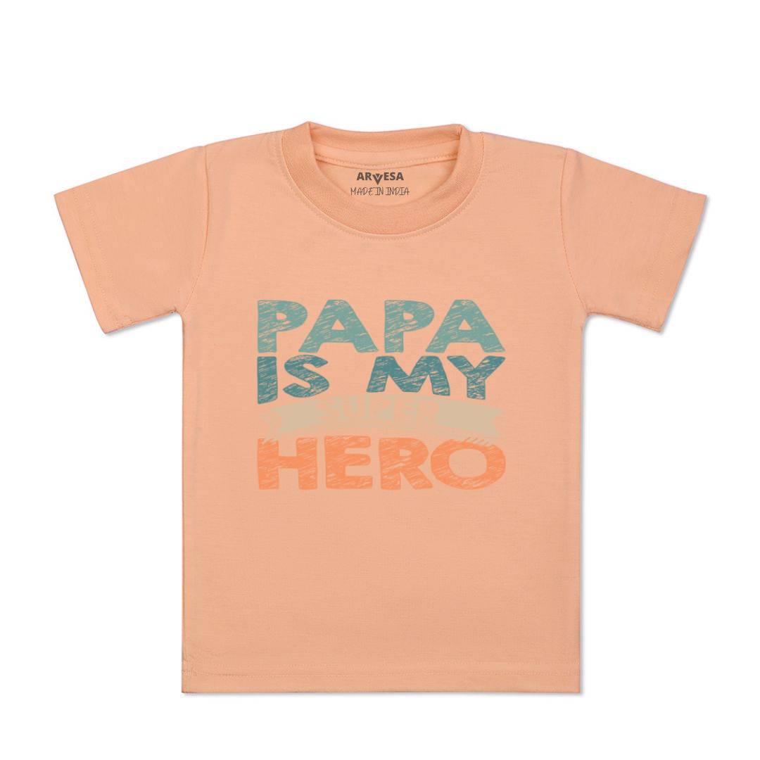 Arvesa Papa Is My Super Hero Design-878 White 0-3 Months Jumpsuit for Baby Boy & Girl dress .