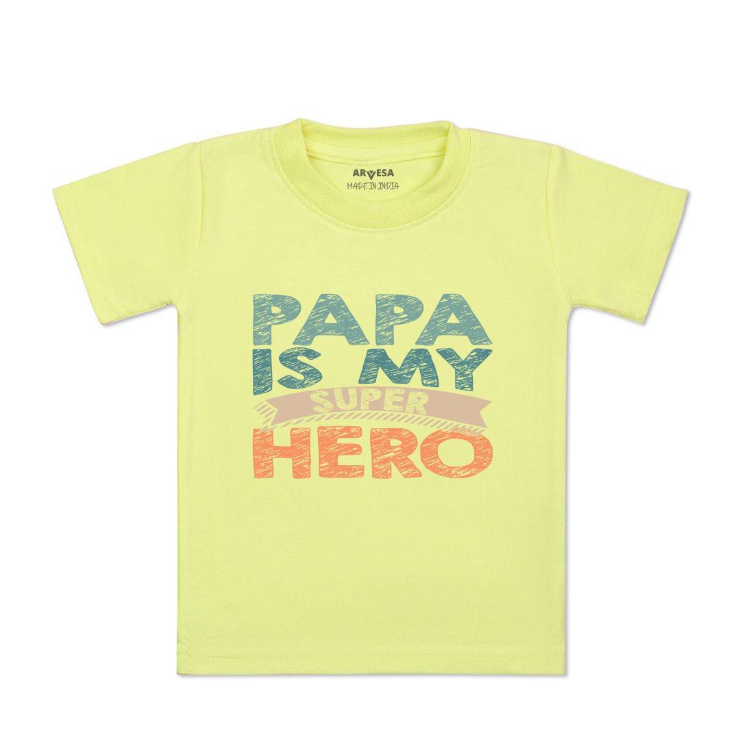 Arvesa Papa Is My Super Hero Design-878 White 0-3 Months Jumpsuit for Baby Boy & Girl dress .
