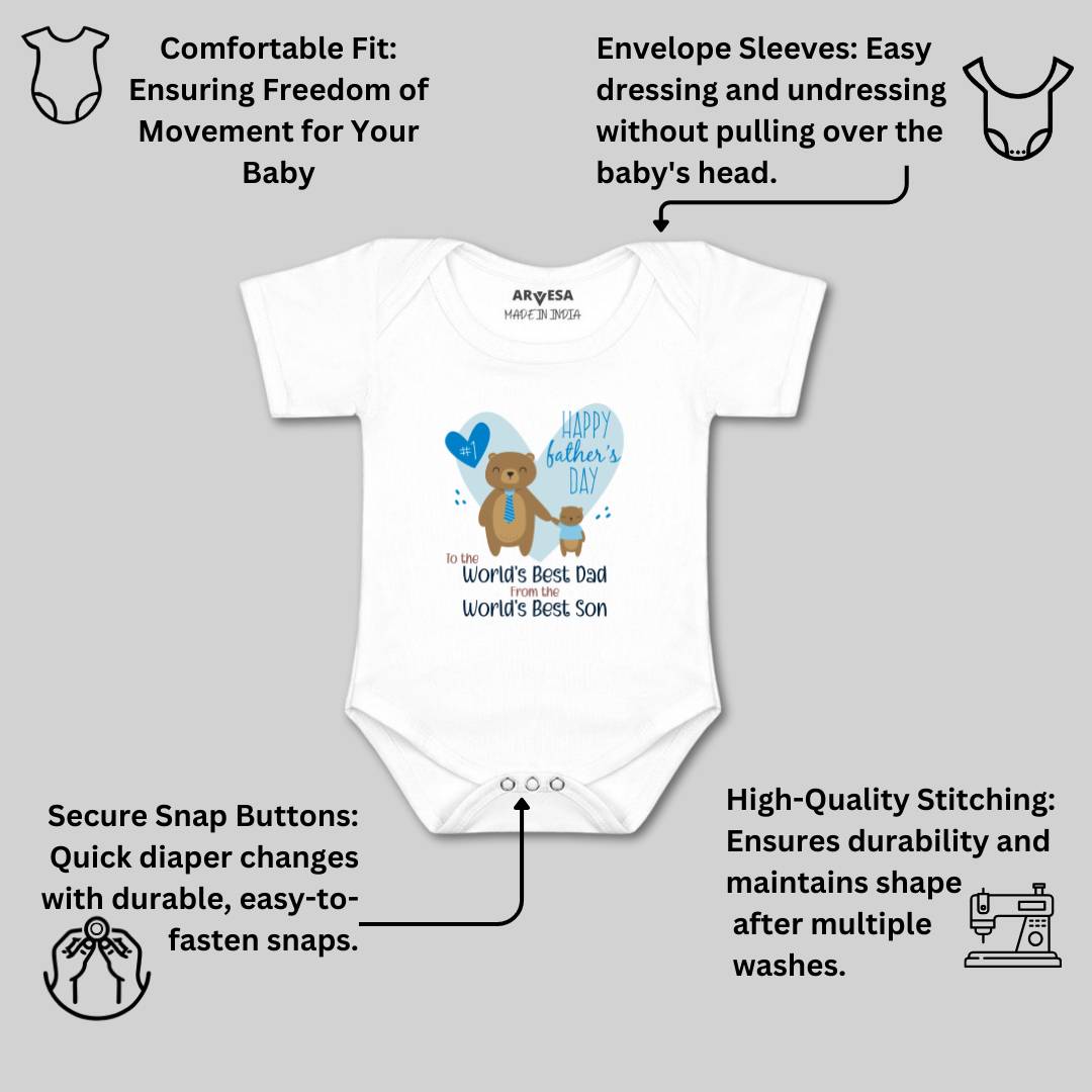 Arvesa Design-899 Fathers Day My First Baby Boy and Baby Girl Dress .
