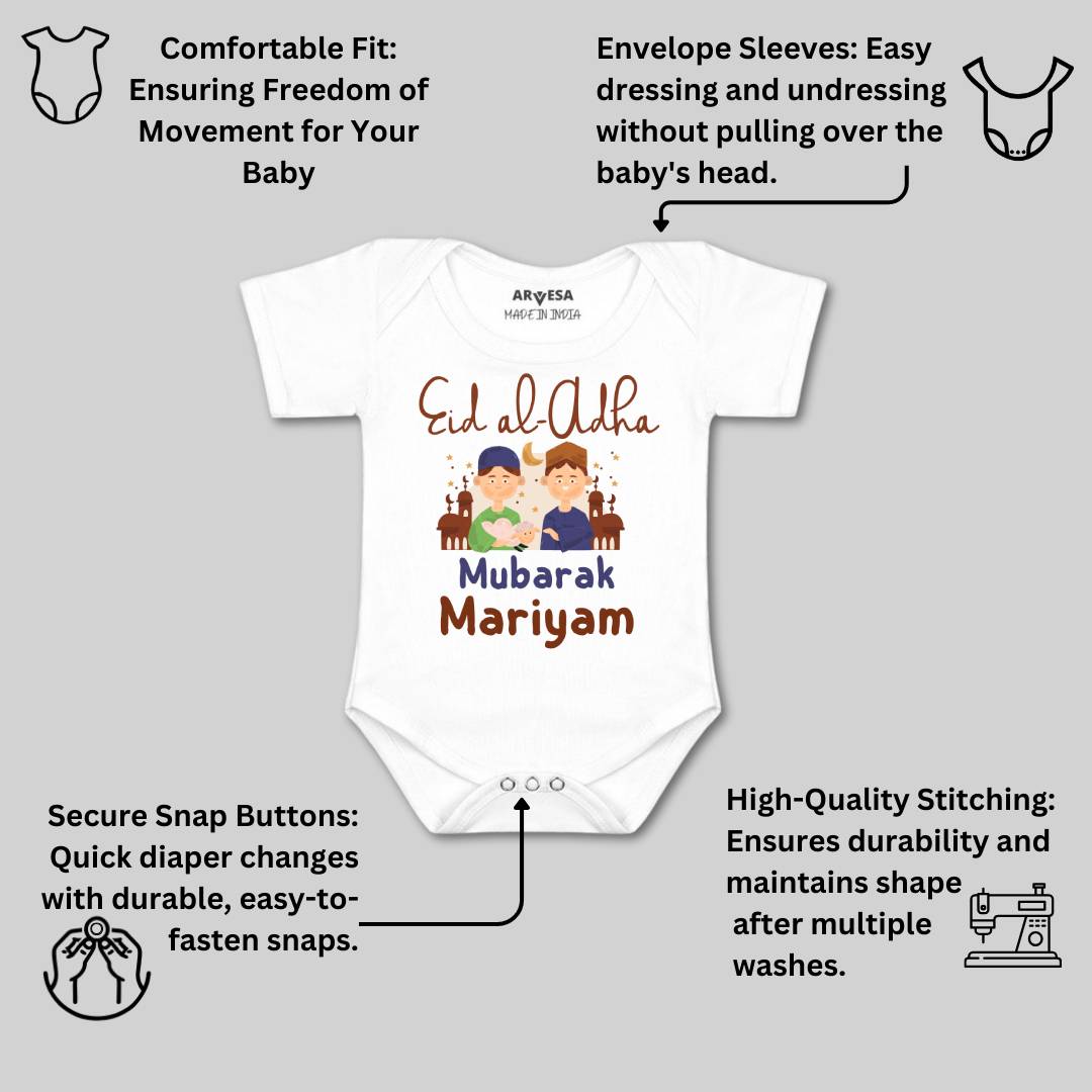 Arvesa Eid Al Adha Mubarak  Baby Boy & Girl Dress