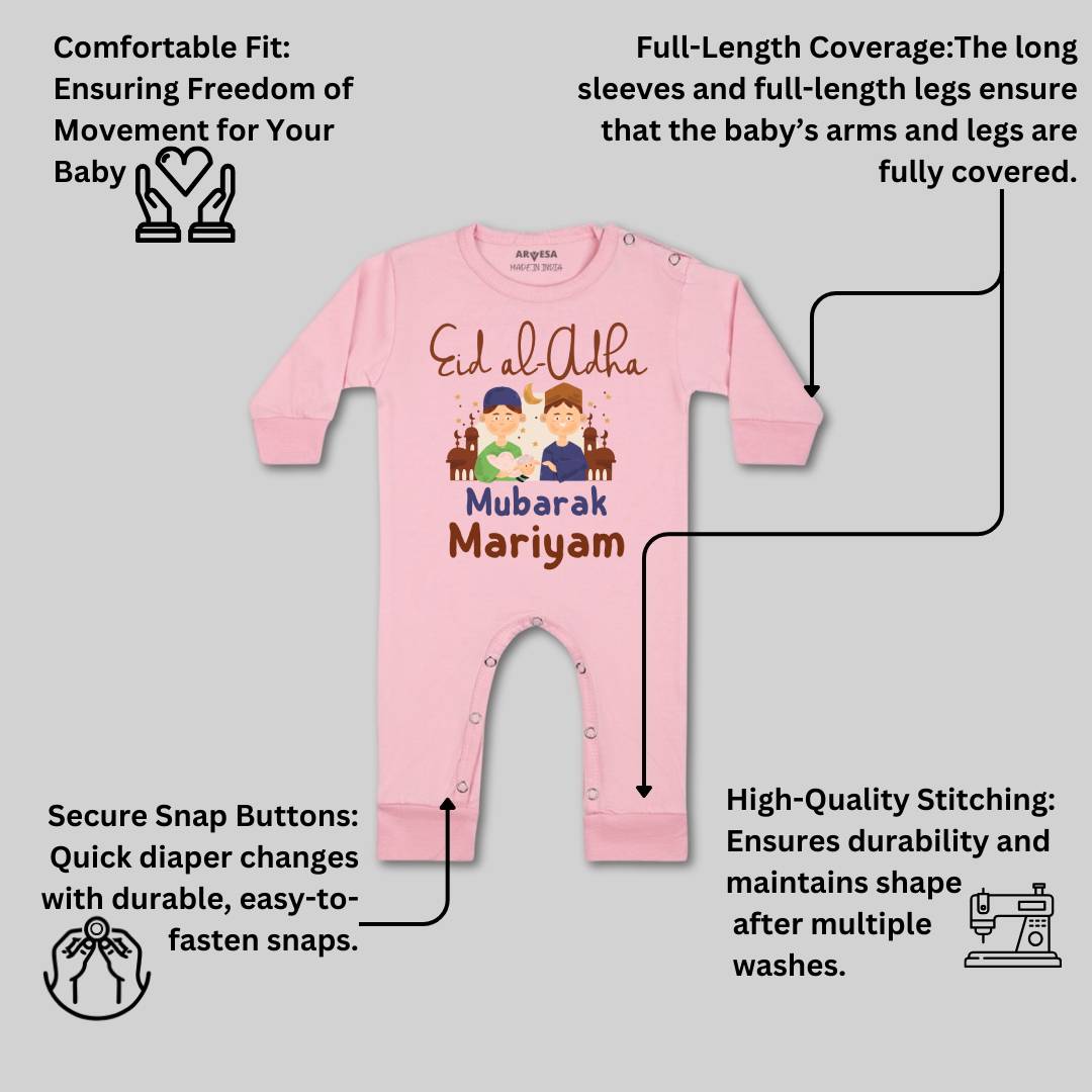 Arvesa Eid Al Adha Mubarak  Baby Boy & Girl Dress