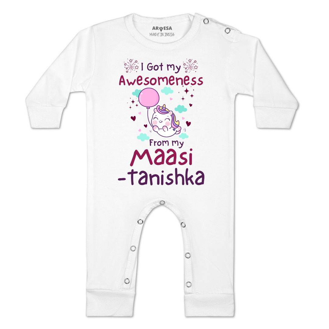 Arvesa I Got Awesomeness From Maasi Baby Boy & Girl Dress