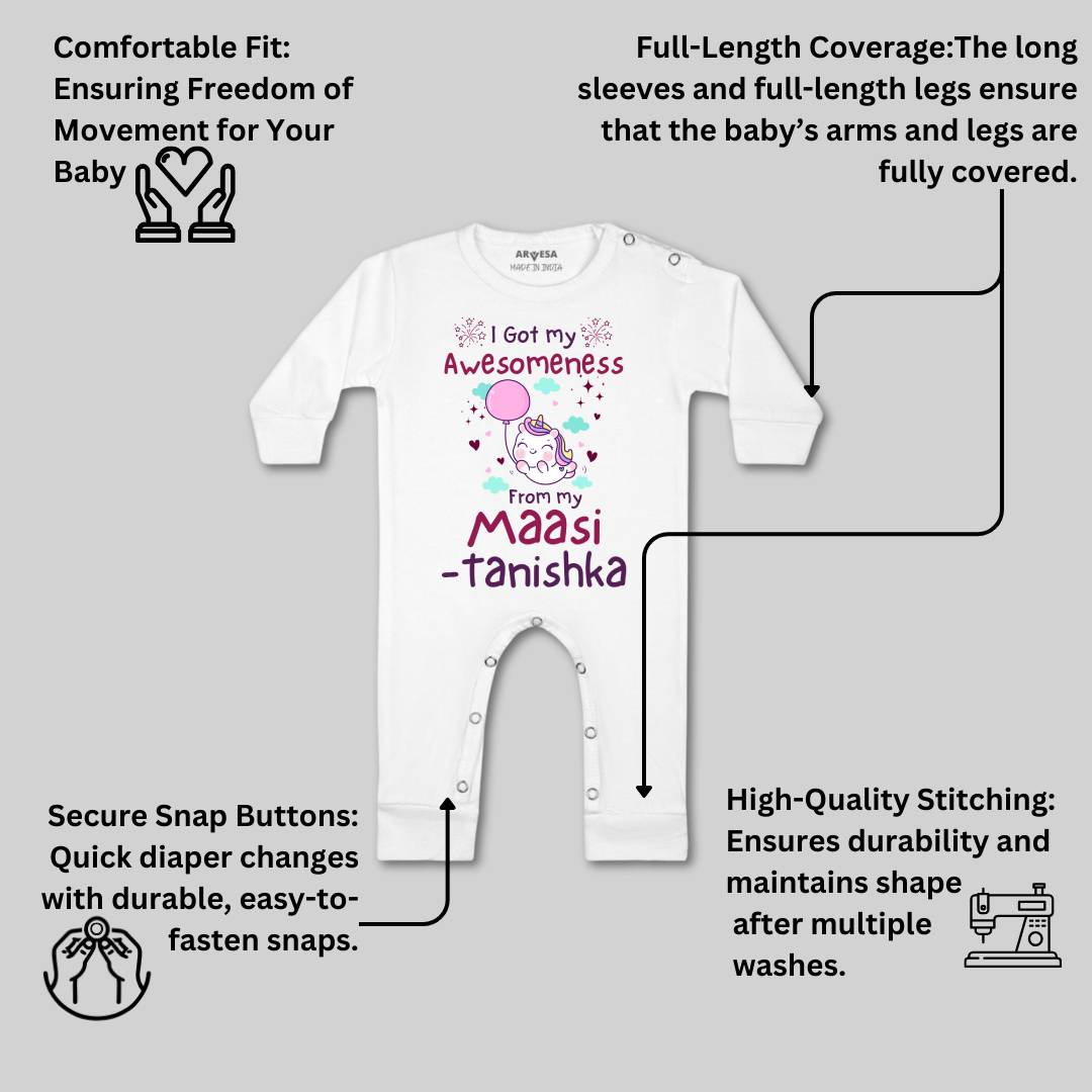 Arvesa I Got Awesomeness From Maasi Baby Boy & Girl Dress