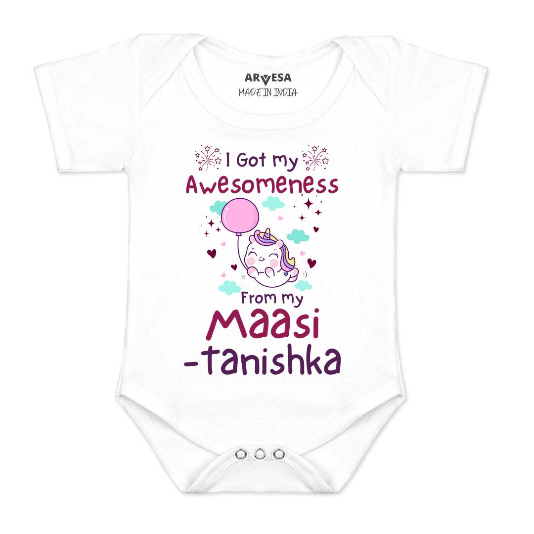 Arvesa I Got Awesomeness From Maasi Baby Boy & Girl Dress