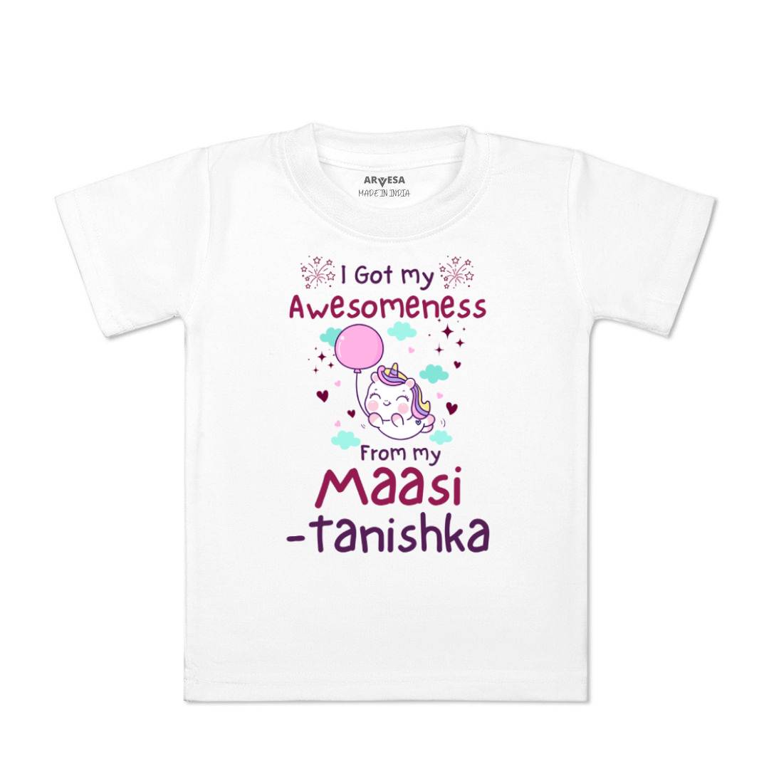 Arvesa I Got Awesomeness From Maasi Baby Boy & Girl Dress