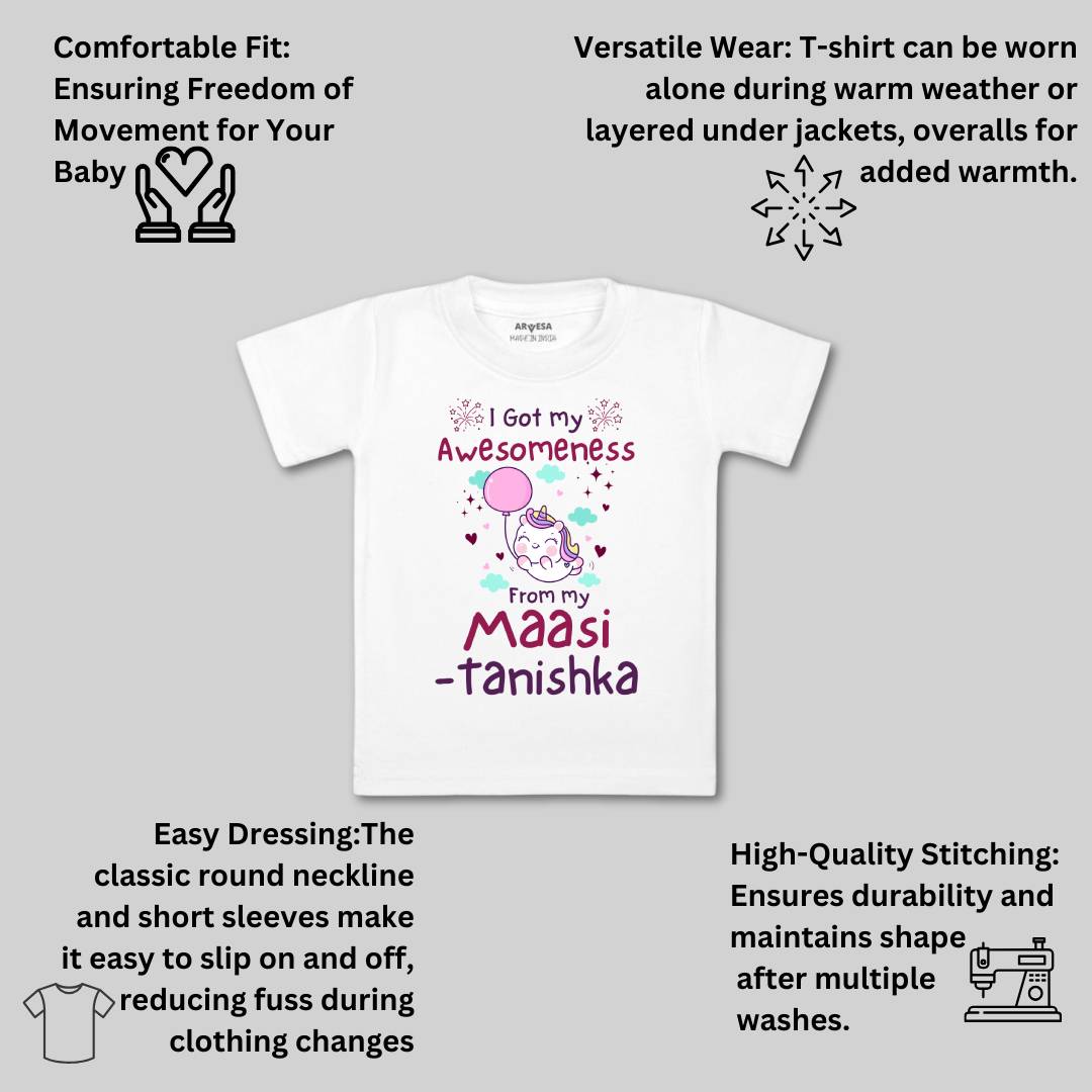 Arvesa I Got Awesomeness From Maasi Baby Boy & Girl Dress