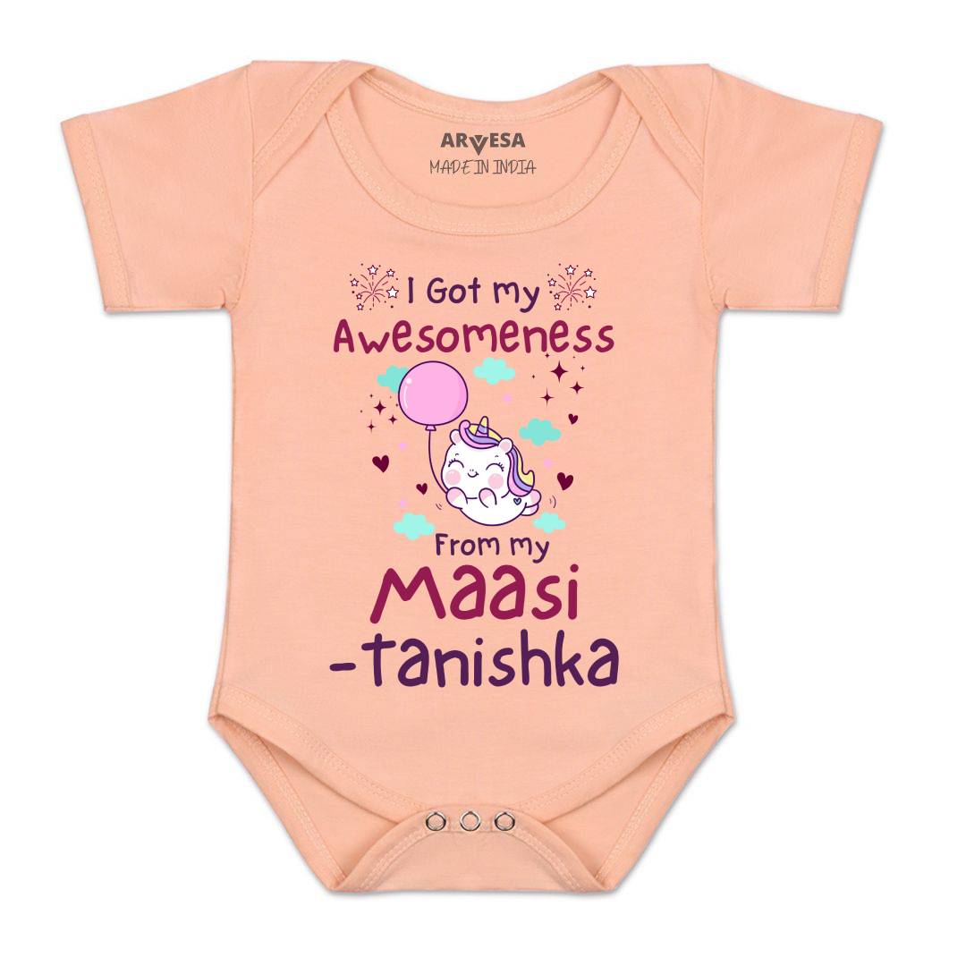 Arvesa I Got Awesomeness From Maasi Baby Boy & Girl Dress