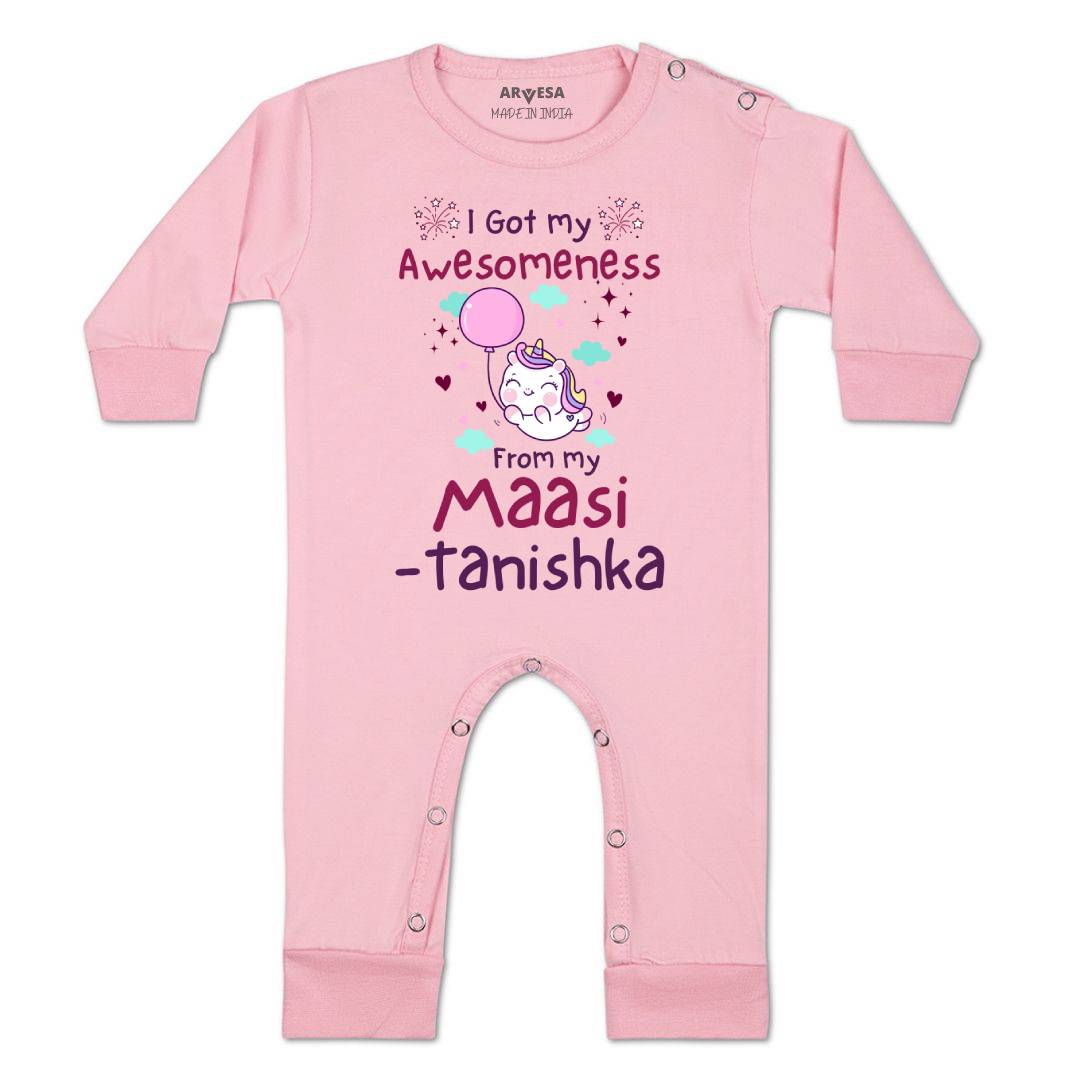 Arvesa I Got Awesomeness From Maasi Baby Boy & Girl Dress
