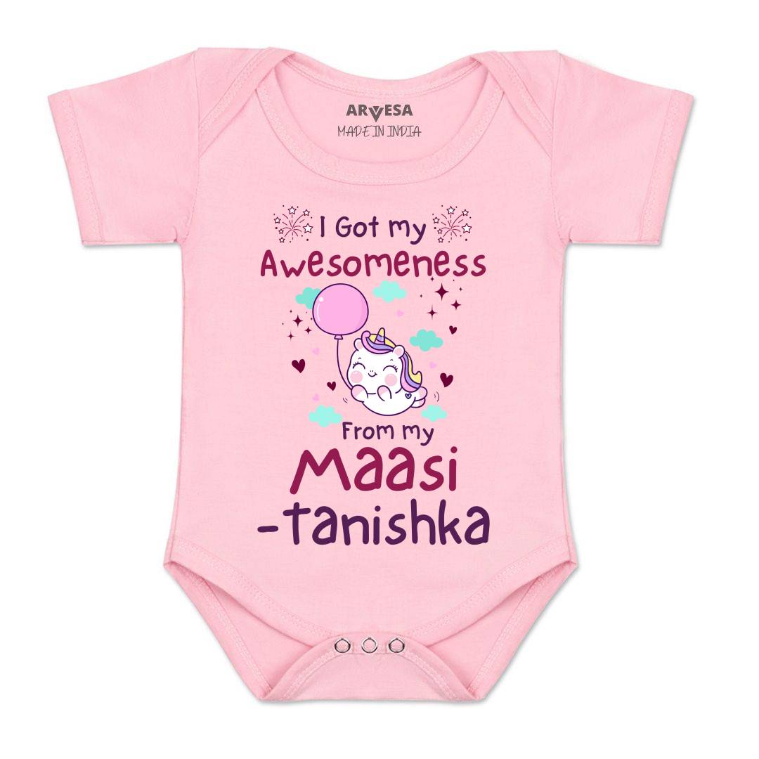 Arvesa I Got Awesomeness From Maasi Baby Boy & Girl Dress