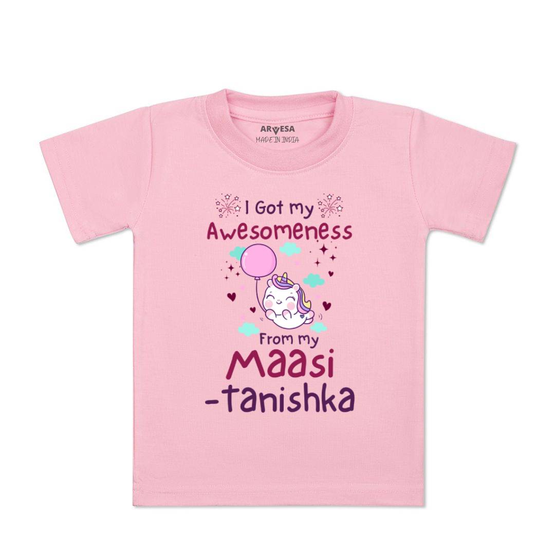 Arvesa I Got Awesomeness From Maasi Baby Boy & Girl Dress