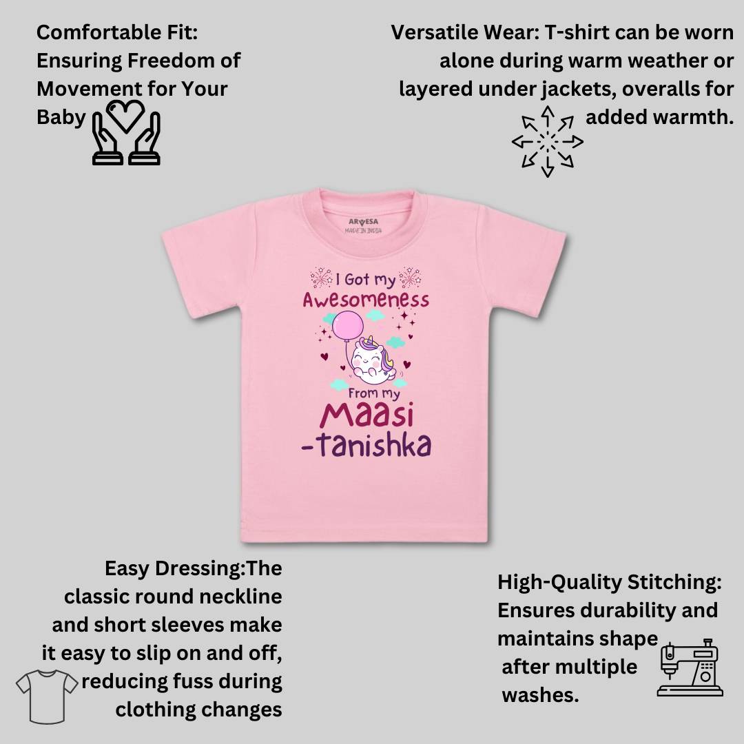 Arvesa I Got Awesomeness From Maasi Baby Boy & Girl Dress