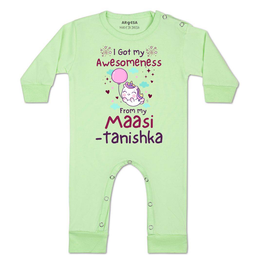 Arvesa I Got Awesomeness From Maasi Baby Boy & Girl Dress