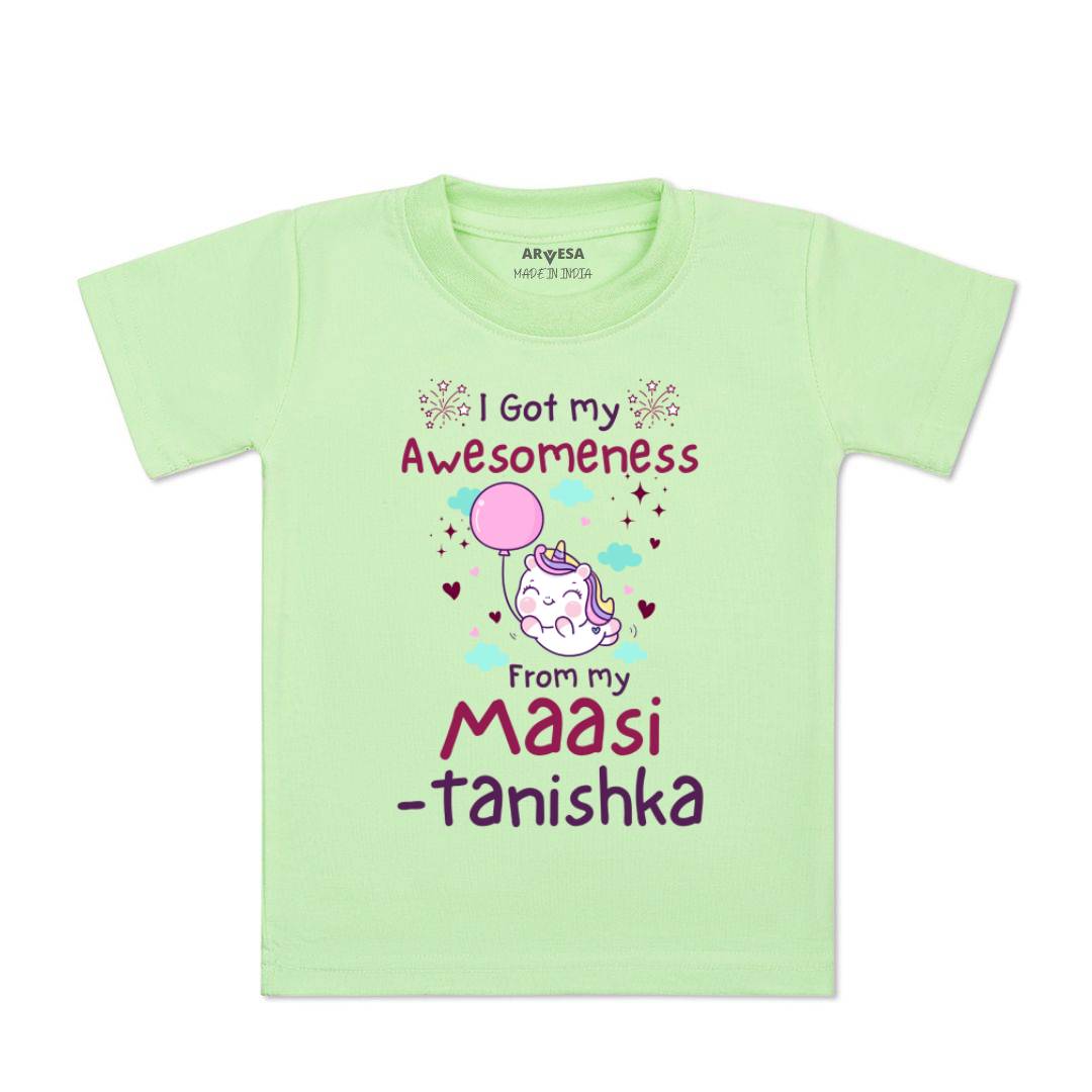 Arvesa I Got Awesomeness From Maasi Baby Boy & Girl Dress