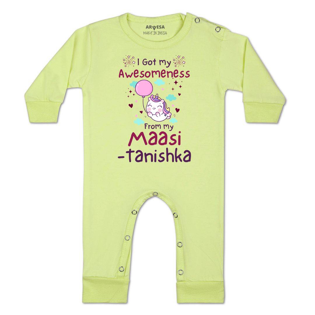 Arvesa I Got Awesomeness From Maasi Baby Boy & Girl Dress