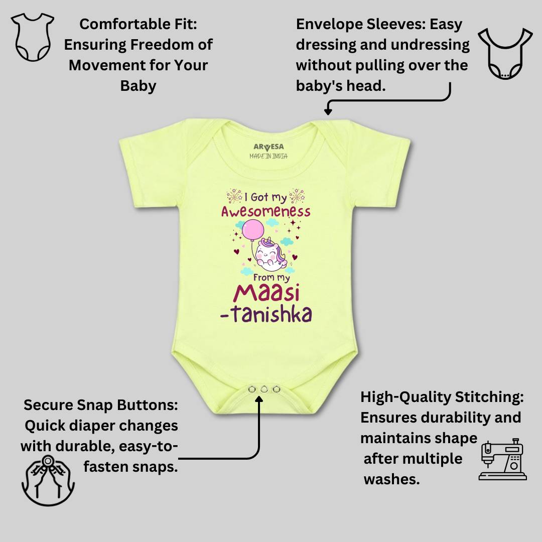 Arvesa I Got Awesomeness From Maasi Baby Boy & Girl Dress