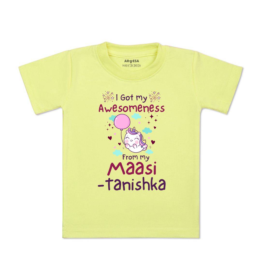 Arvesa I Got Awesomeness From Maasi Baby Boy & Girl Dress