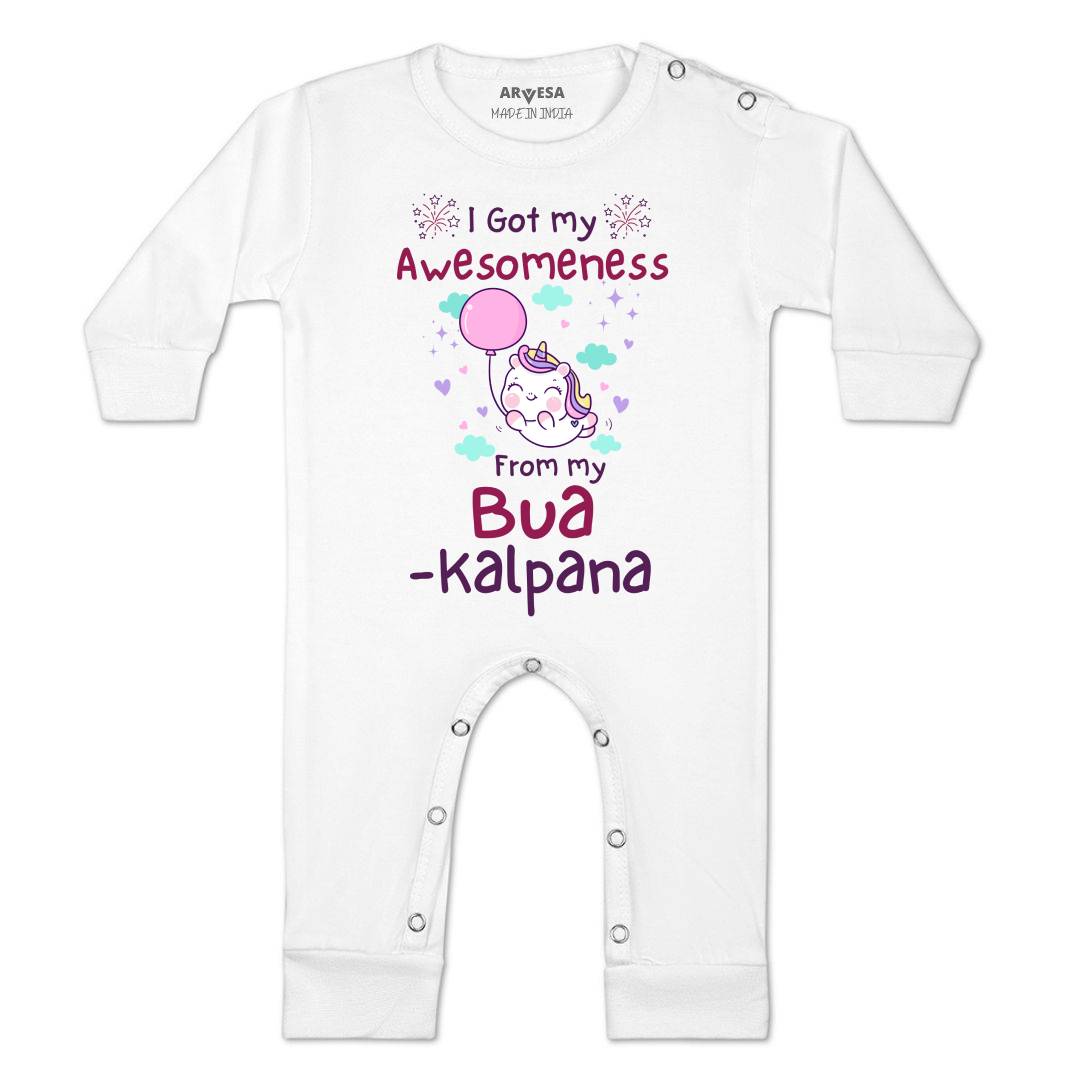 Arvesa I Got Awesomeness From Bua Baby Boy & Girl Dress